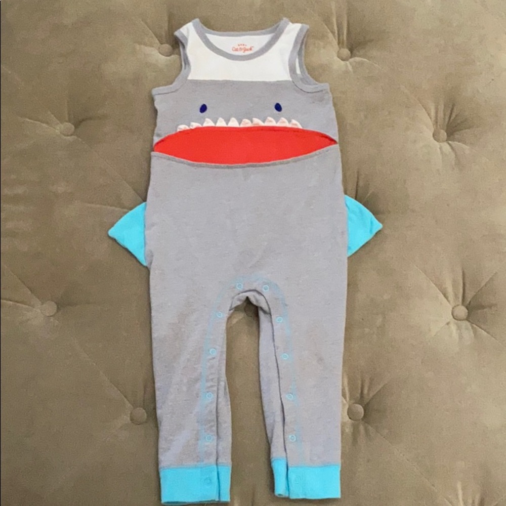 Sleeveless Shark Jumpsuit 18 Month Unisex